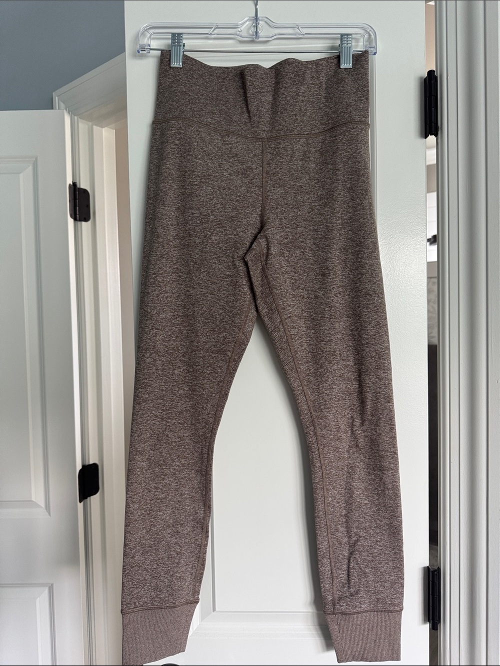 Kids High-Waist Heathered Brown Jogger Pants